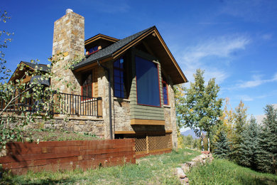 Rustic exterior home idea in Other