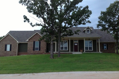 Inspiration for a country exterior home remodel in Oklahoma City
