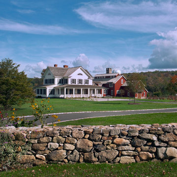 Farmhouse with Stone Wall