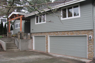 Finished Remodel- Siding Replacement, Rock Siding Installation, Front Entry Addi