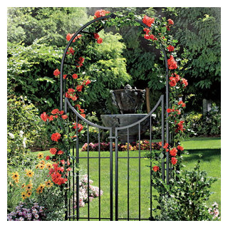 Fleur de Lis Arbor with Gate - Traditional - Exterior - Other - by ...