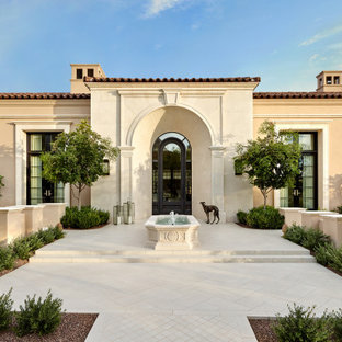 Inspiration for a mediterranean exterior home remodel in Phoenix