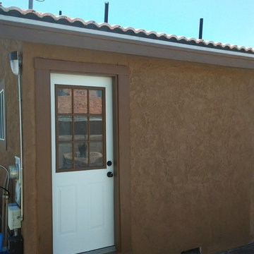 Frame/Paint Door and Stucco Patch