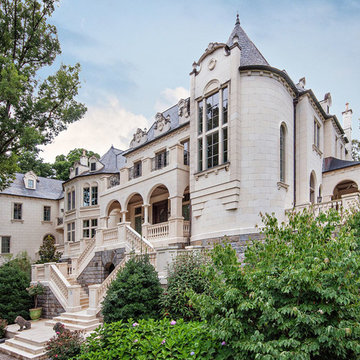French Chateau Clad in Limestone