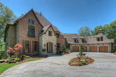 Example of a tuscan exterior home design in Kansas City