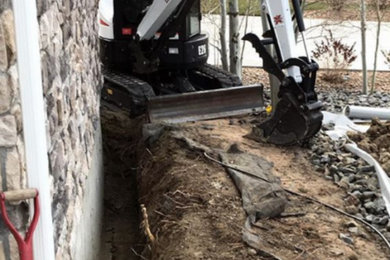 French drains and drainage systems