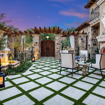 Concrete Pavers in Courtyard