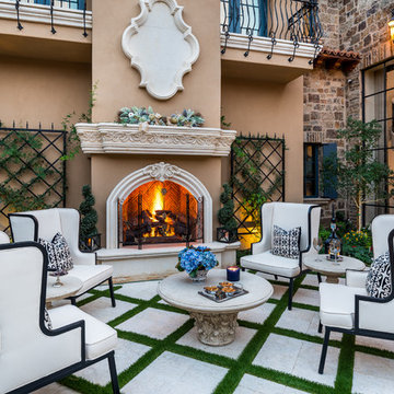 Courtyard Fireplace and Seating