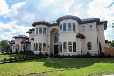 This is an example of a mediterranean house exterior in Houston.