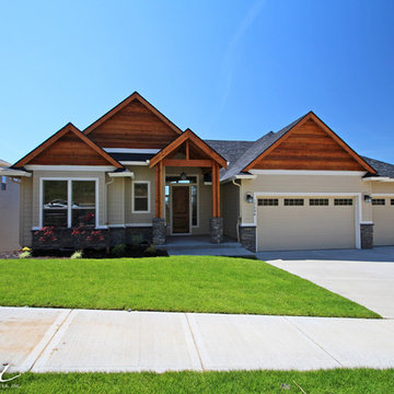Front Elevation - The Ridgeback - Craftsman Ranch with Daylight Basement