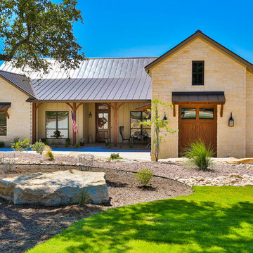 Front Exterior - Hill Country Stone Ranch Home