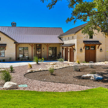 Front Exterior - Hill Country Stone Ranch Home