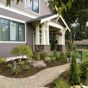 Front landscaping and walkway