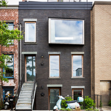 Front of House with Modern Bay Window
