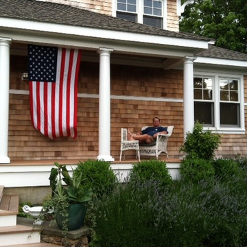 Front Porch and Flag
