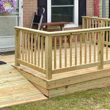 Front Porch with Stairs & Ramp