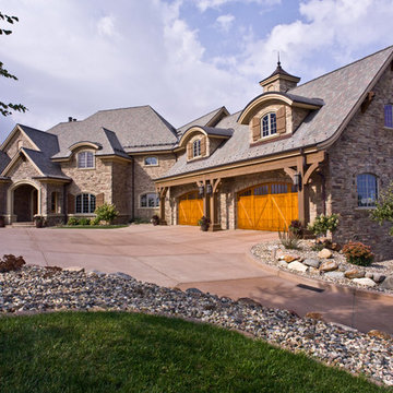 Front View of French Country New Home