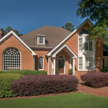 Gable portico that mirrors roofline