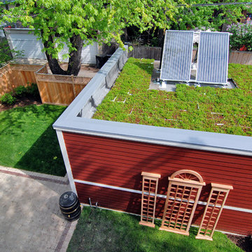 Garage Green Roof & Solar Thermal Panels