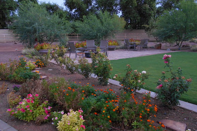 Garden Color, Open Seating and Fire Pit