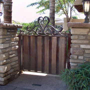Gate with Copper Panels