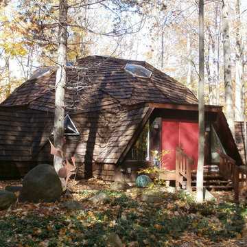 Geodesic Dome - Wood shake roof restoration