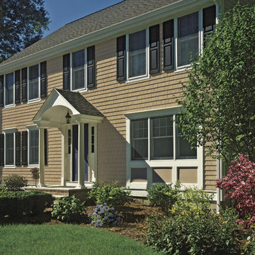 Georgian home built with vinyl siding