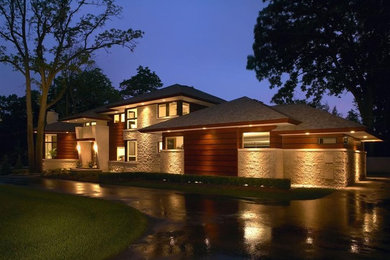 Contemporary exterior home idea in Detroit