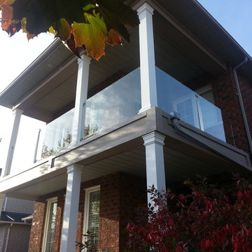 Glass and stainless steel railings