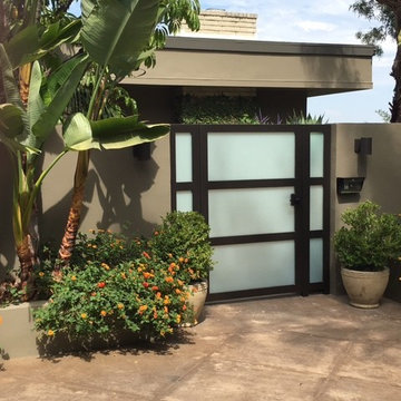 Glass gate and garage door