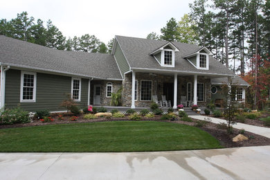 Example of a country exterior home design in Other