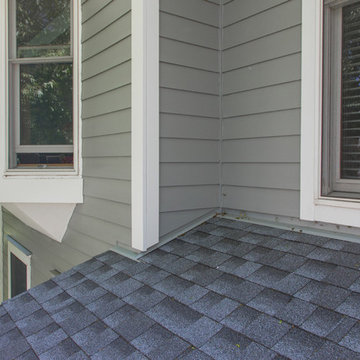 Gray Slate James Hardie siding installation in Naperville + New Roof!