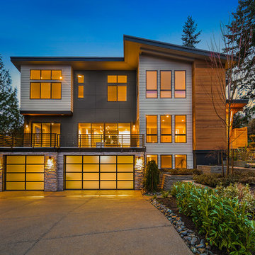 Greater Seattle Area | The Zurich Contemporary Exterior Twilight