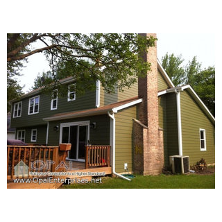 Green House with Mountain Sage James Hardie Siding & Vinyl Double Hung ...