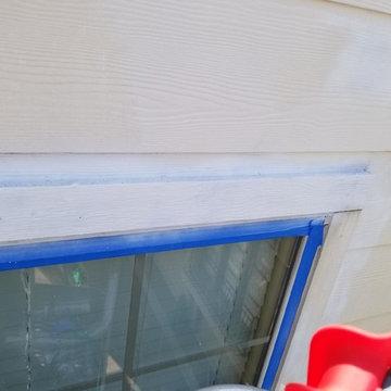 Gutter-leak caused Wall stains