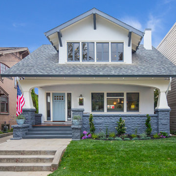 Hamptons-inspired casual/chic restoration of a grand Glenview Craftsman
