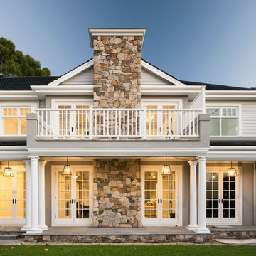Hamptons Style Residence with White Painted Joinery