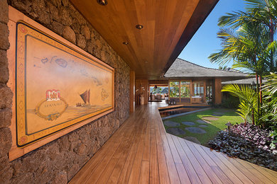 Inspiration for a tropical exterior home remodel in Hawaii