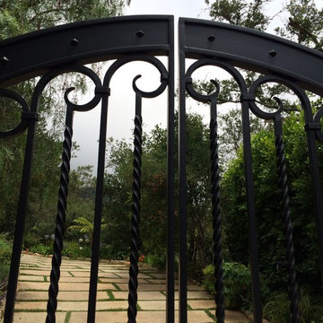 Hand forged Mediterranean style Double entry gate