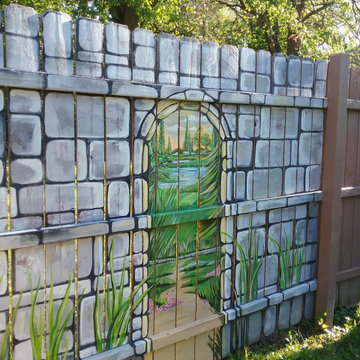 Hand Painted Fence Mural
