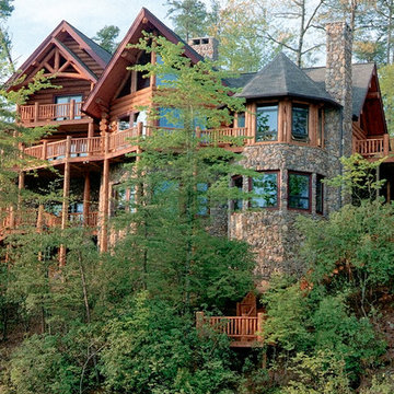Handcrafted Luxury Log Home on Blue Ridge Lake