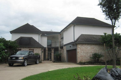 Inspiration for a traditional house exterior in Houston.