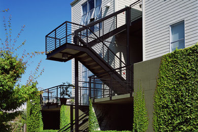 Inspiration for a contemporary three-story exterior home remodel in San Francisco