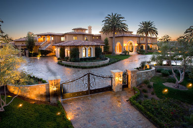 Tuscan exterior home photo in San Diego