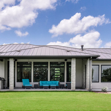 Hill Country Contemporary - Rear View of Home