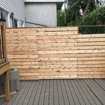 Hintonburg townhouse deck and fence with right-of-way removable panels