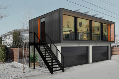Minimalist exterior home photo in Edmonton