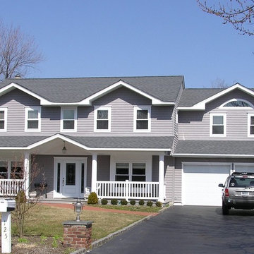 Holbrook Siding - Platinum Gray Clapboard with new Windows and Pewter Gray Roof