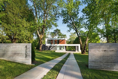 Aménagement d'une façade de maison moderne.