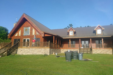 Exemple d'une façade de maison nature.